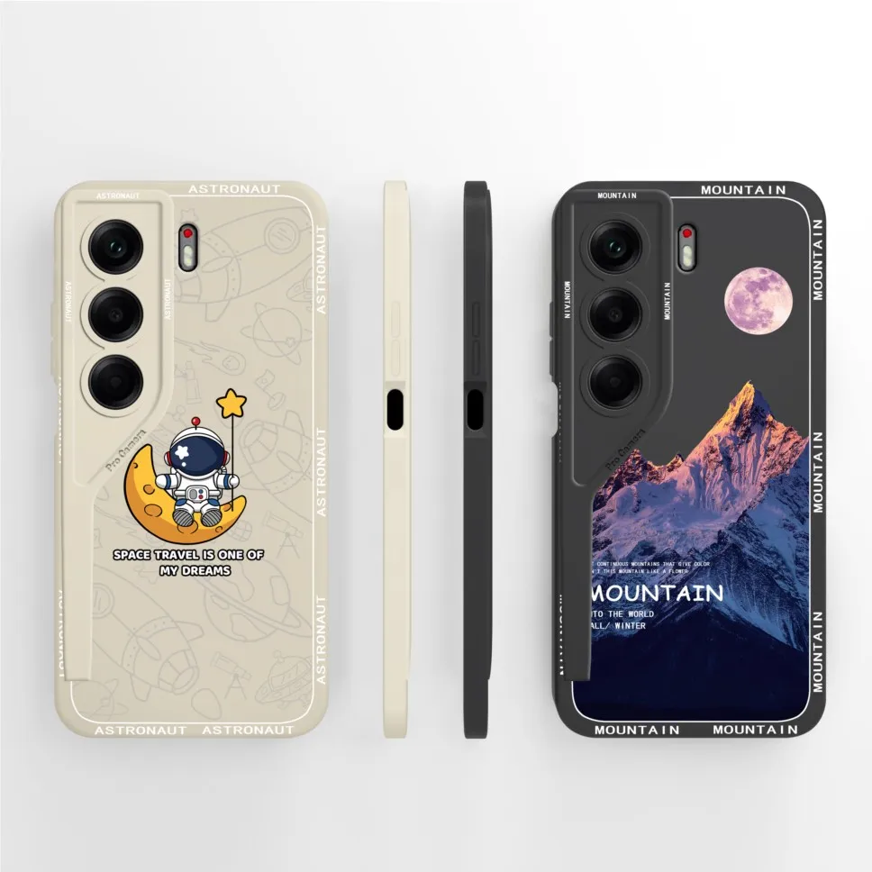 Pretty Mountain Astronaut Liquid Silicone Protective Case