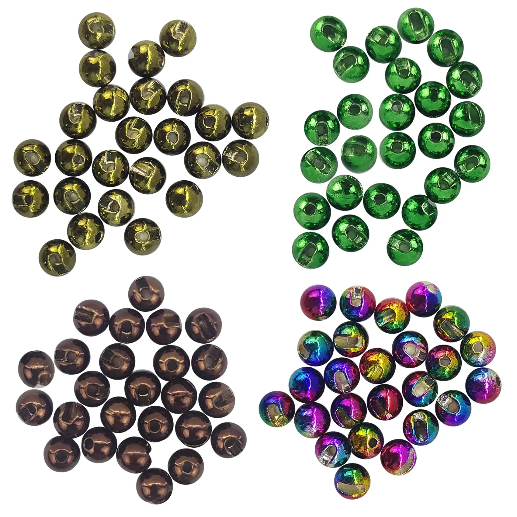 Aventik Eupheng Tungsten Beads for Fly Tying - High-Density Slotted Bead Heads for Nymph Fishing