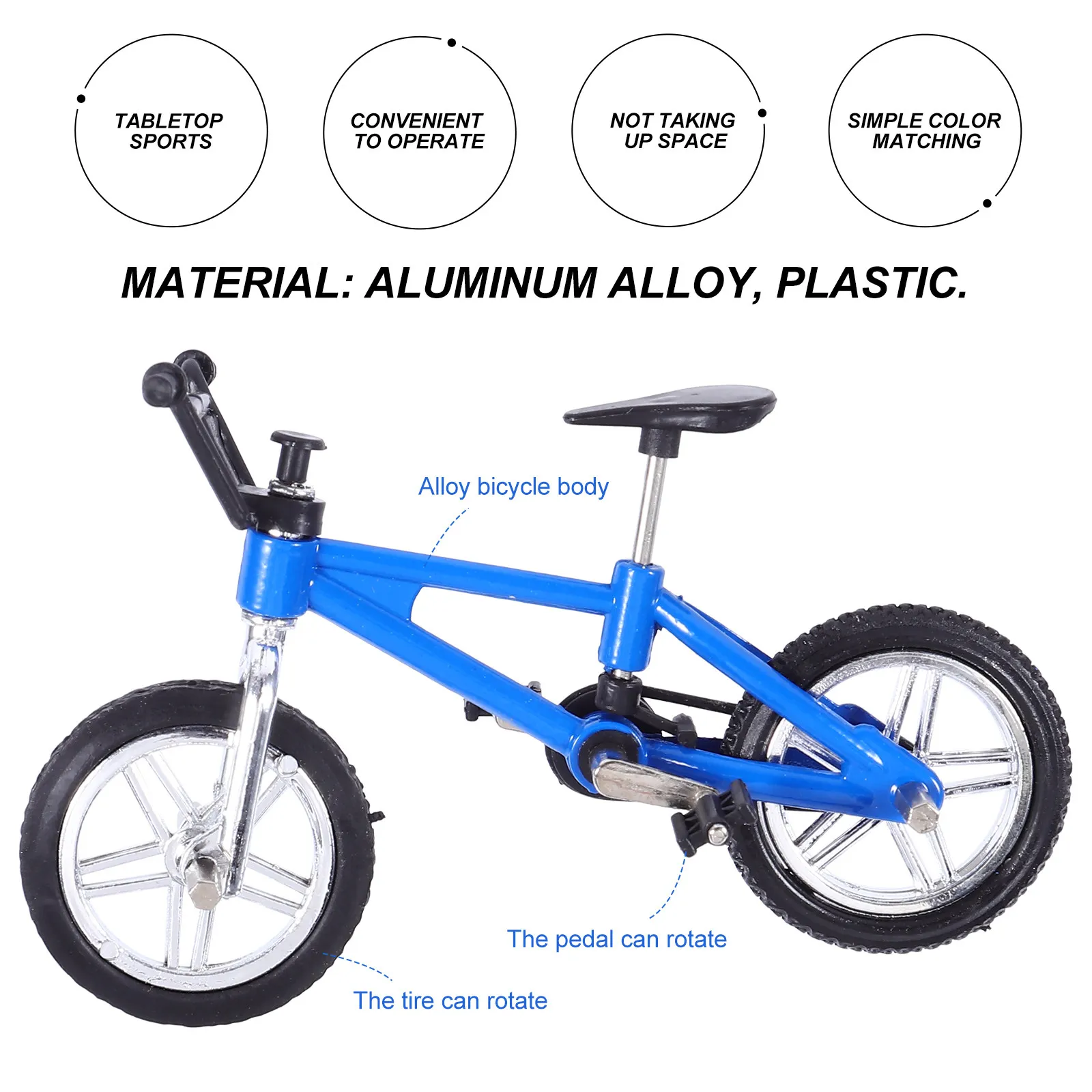 1세트 핑거 자전거 내구성 있는 합금 구조 섬세한 디자인 미니어처 Mtb 현실적인 움직임 데스크탑 장식 어린이용 장난감
