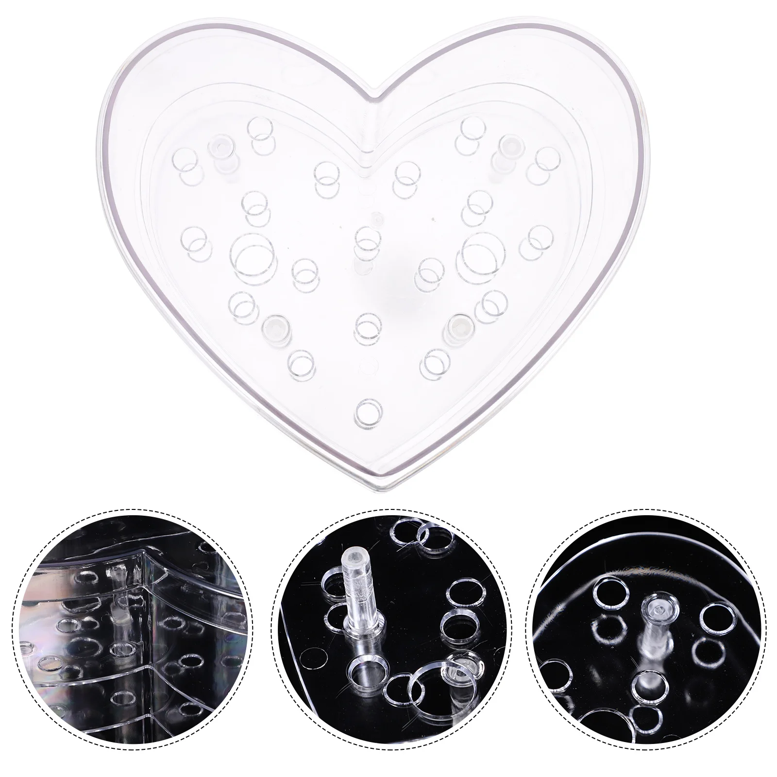 

Acrylic Flower Box Heart Shaped Flower Gift Box Preserved Flower Packaging Box