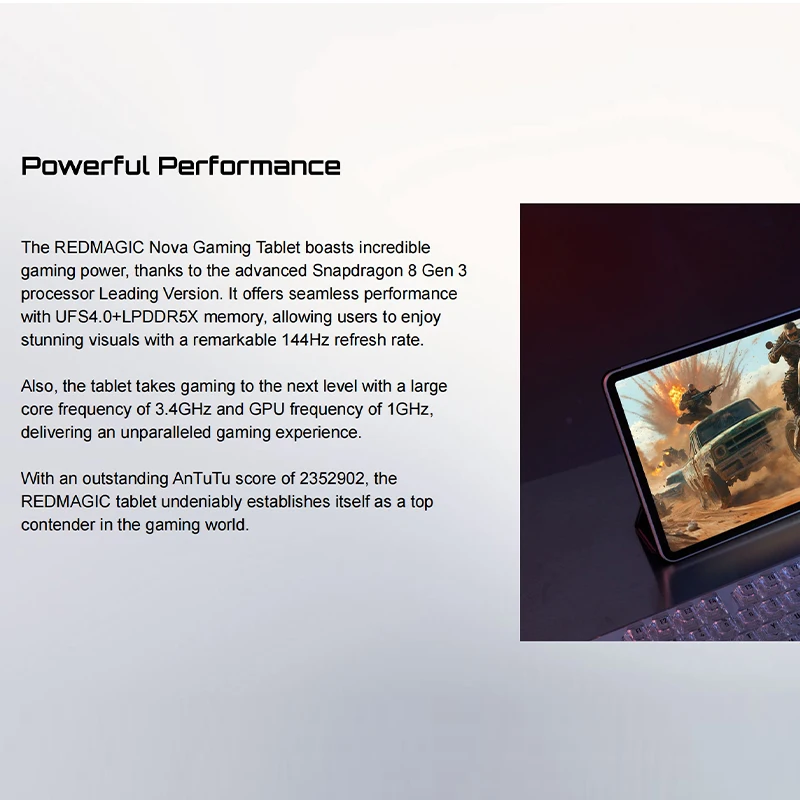 New Global version Redmagic Nova Gaming Tablet 10.9" Snapdragon 8 Gen 3 Leading Version 10100mAh 50MP include the Charger 4