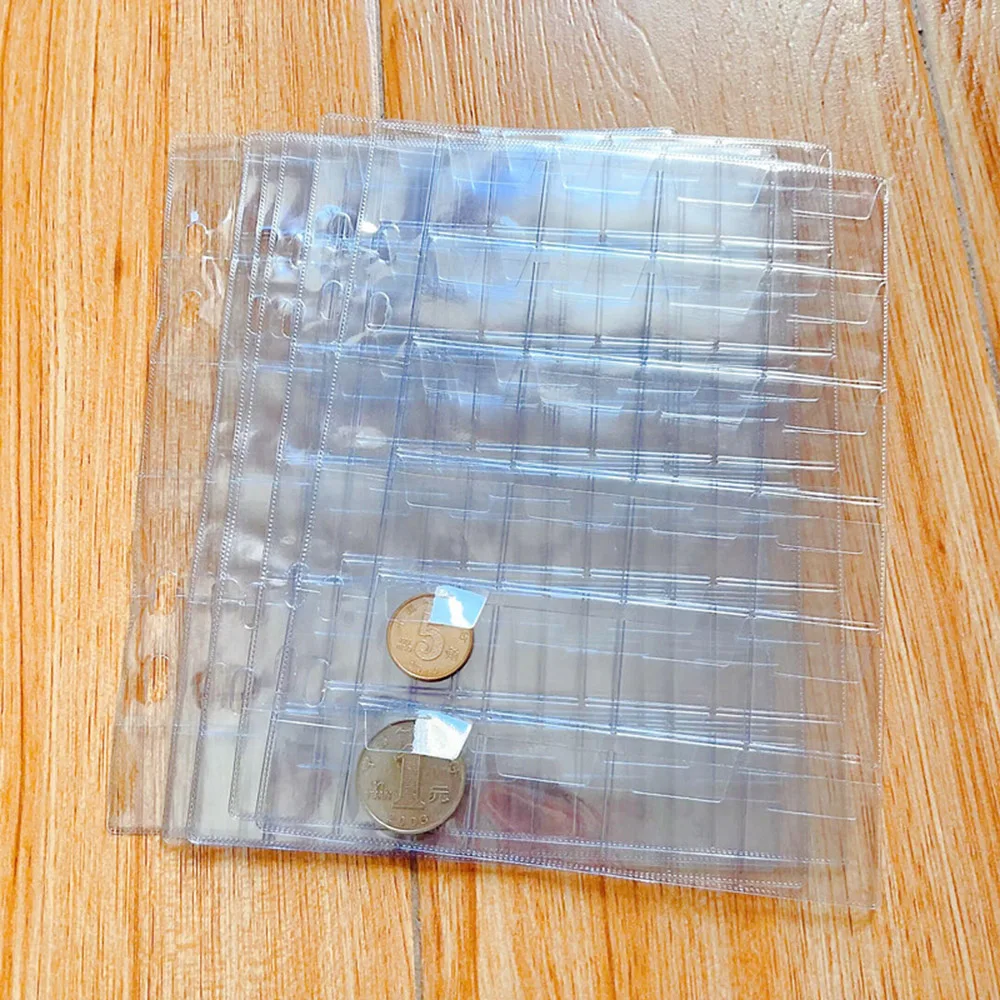 10Pcs/Set Coin Pocket Pages Clear DIY Photo Album Replaceable Inner Pages For Coin Collectors Most Sizes Coins photo album coins collection album money collection album coin collection album