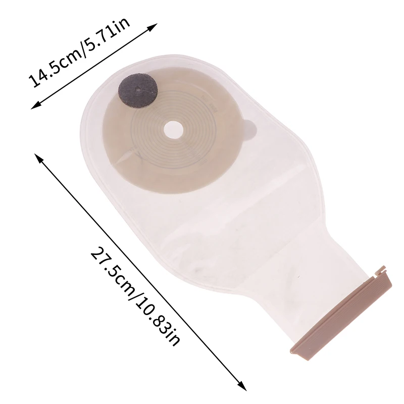 10Pcs Colostomy Bags Hole One-piece Drainable Ostomy Bags Stoma Care Pouch With Clips Closure Colostomy Bag Prevent Leakage