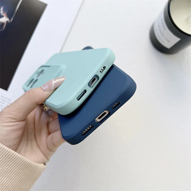 Ultra Thin Slide Camera Protection Soft Silicone Phone Case