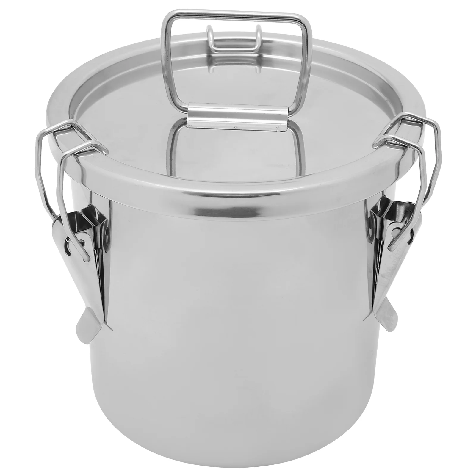 

Stainless Steel Sealed Bucket Dried Fruit Jar Portable Grease Flour Storage Milk Can Camping Supplies Oil Food Containers Lids