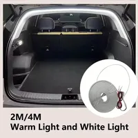 Car High Brightness Trunk Lighting Ambient Light Interior Decoration LED Wiring Free Automatic Sensing Tailgate 2/4M Light Strip