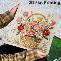 1 set, new DIY pearl painting, flower, pattern, diamond painting kit frameless 2