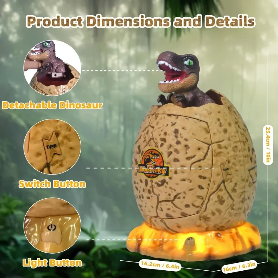 Dinosaur Egg Piggy Bank Money Box Fingerprint Password with Music Light Electronic ATM Cash Coin Box Play House Toys for Kids 3