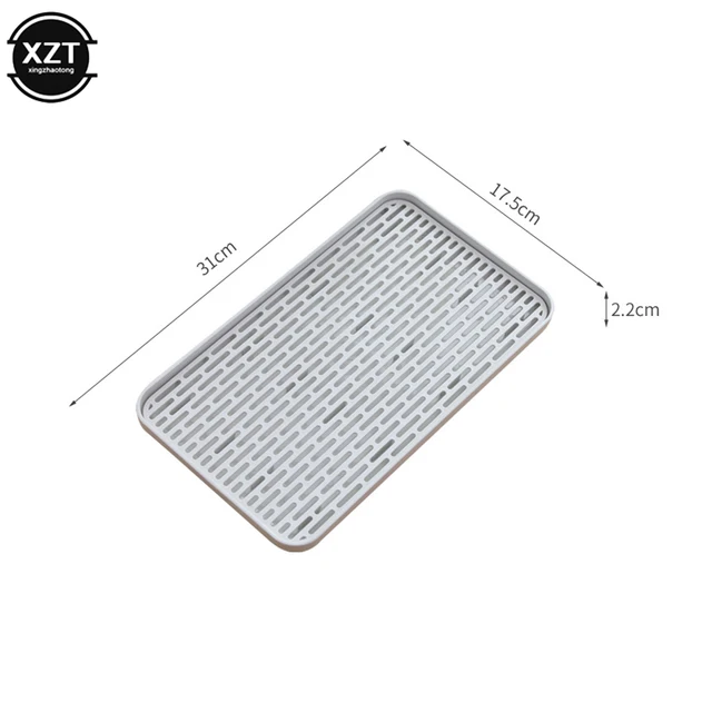 HGYCPP Double Layer Dish Drainer Plate Vegetable Fruit Tray Baby Bottle  Storage Drying Draining Mat for Dishes Cups 