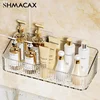 Wall Mount Cosmetic Organizer Bathroom Shelf Corner Wall Mount Kitchen Organizer Plastic No Hole Required 1