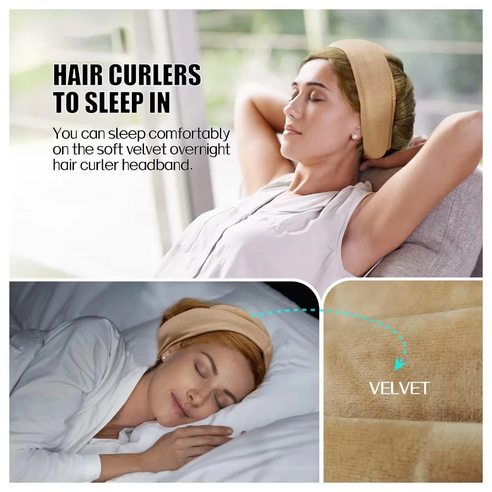 Hair Styling Tool Sleeping Cap Heatless Curle Rod No Heat Ribbon Lazy Hair Curlers Headband Hair Rollers Soft