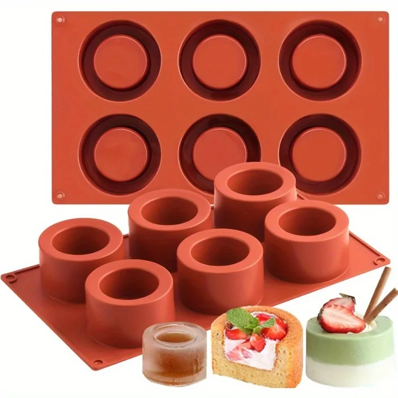 Food-Grade Silicone Pudding and Mousse Mold Non-Stick Reusable Baking Molds for Cakes Truffles Candies Desserts and Chocolate