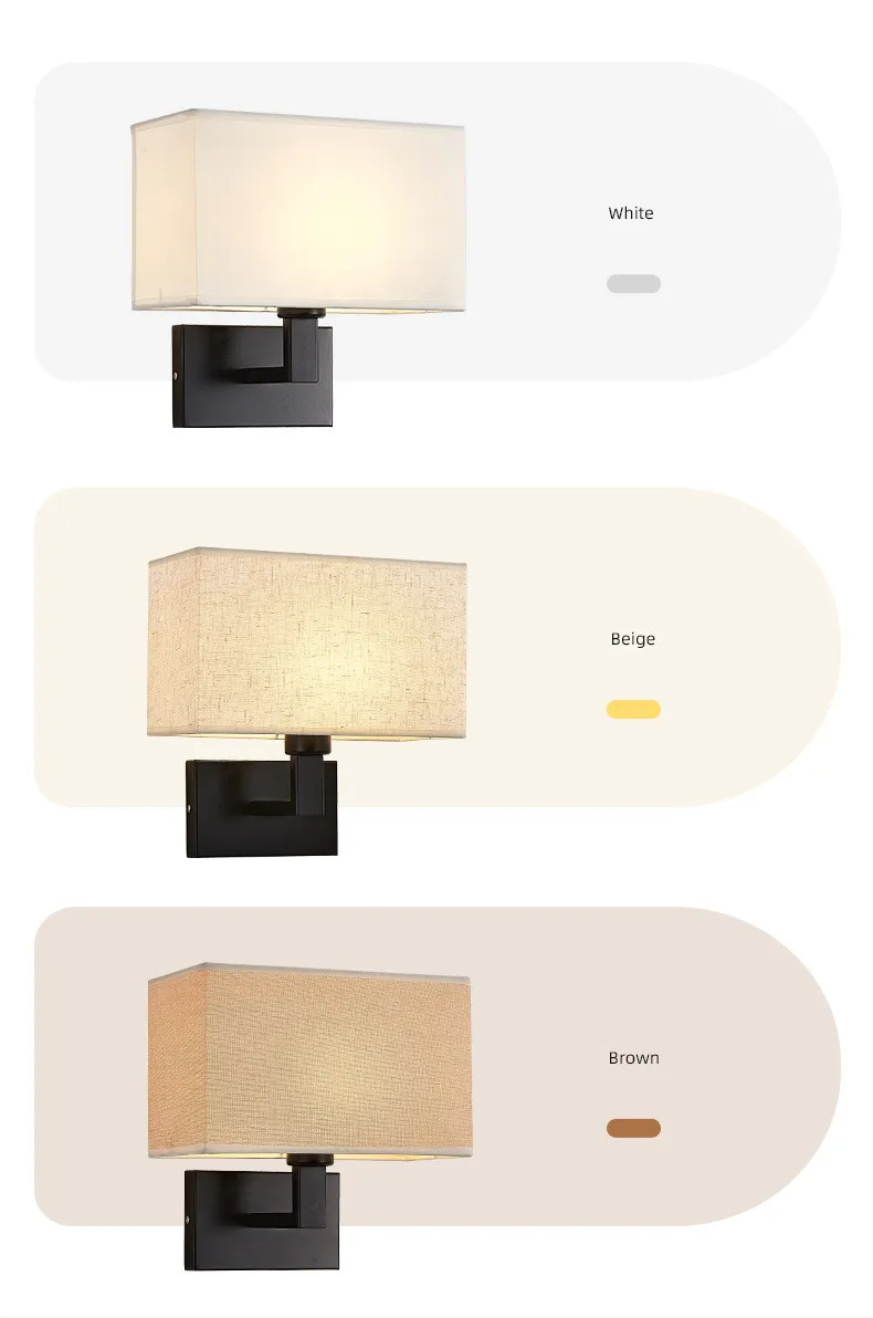 ° Rotação Spotlight Nordic Bedroom Wall Light