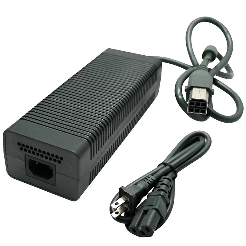 203W Power Supply AC Adapter for Xbox 360 US/EU Plug Charger with Power Cord Xbox360 Fat Console Repair Accessories