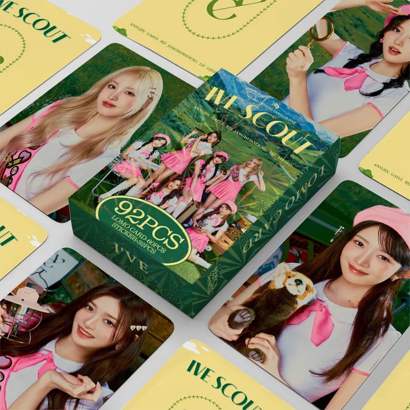 

92 шт./набор Kpop Idol IVE Lomo карты фотооткрытки IVE разведчик новый альбом HD Печать карточка плакат девушка группа наклейки для фанатов коллекционные подарки