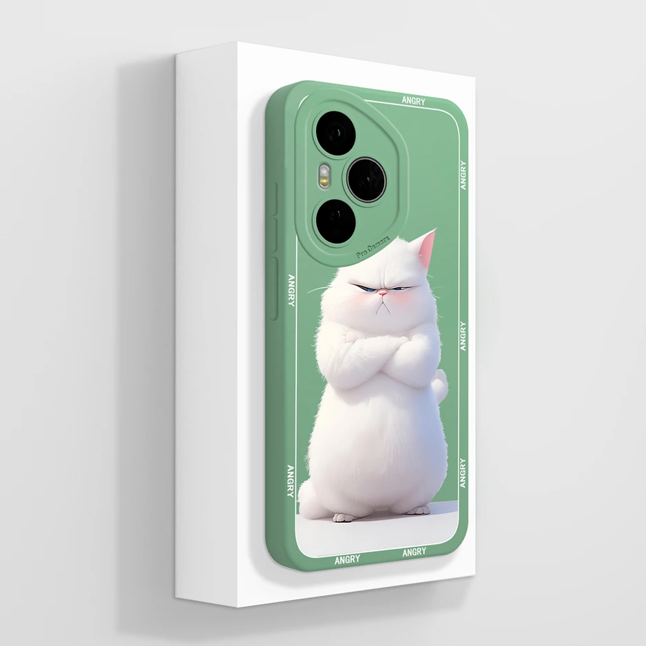 Cute Cartoon Cat Shockproof Soft Silicone Bumper Cover - Anti-Scratch