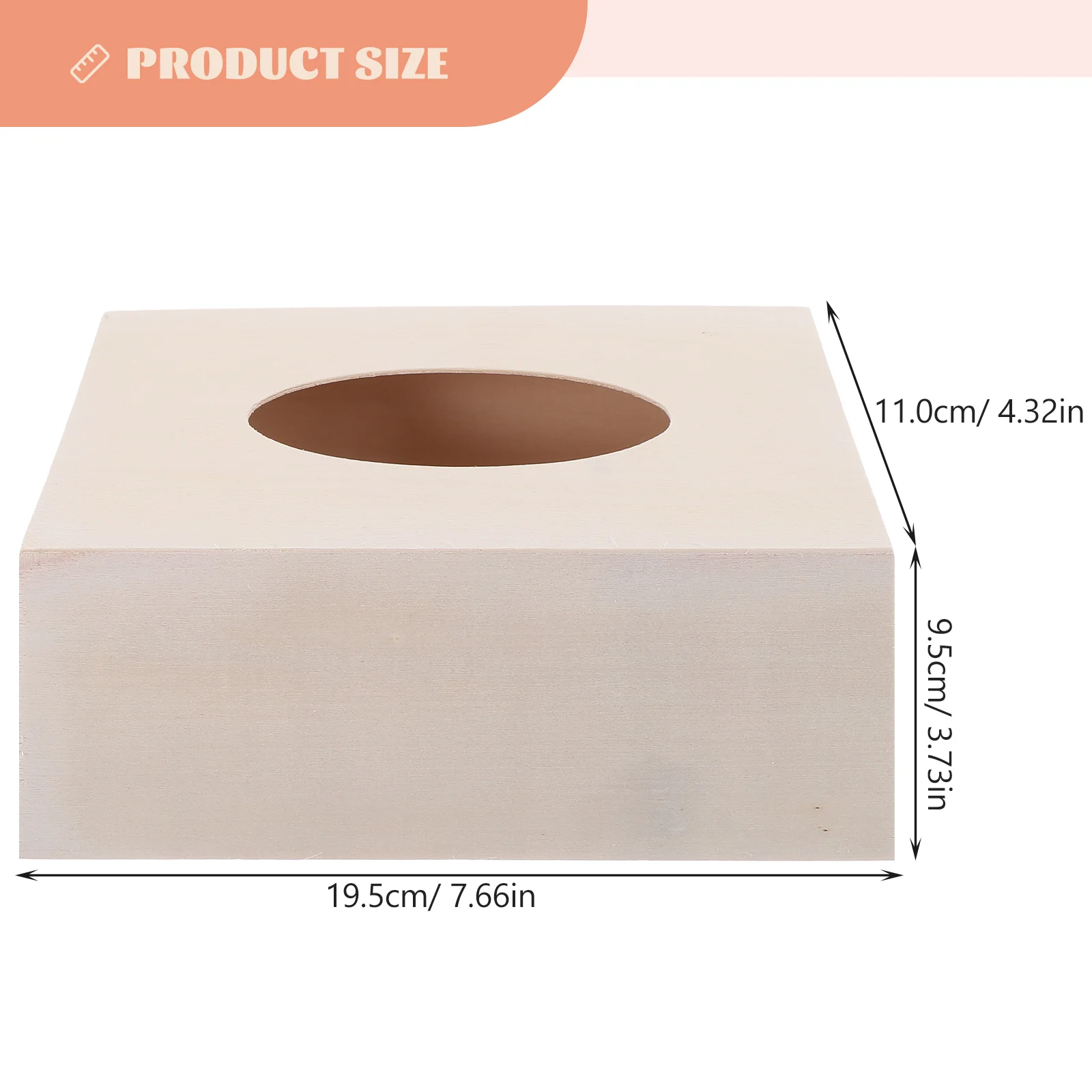2/3pcs DIY Tissue Boxes Unfinished Wood Tissue Box Napkin Holders Craft Tissue Box Cover Simple Tissue Paper Dispenser Mold for 2