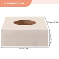 2/3pcs DIY Tissue Boxes Unfinished Wood Tissue Box Napkin Holders Craft Tissue Box Cover Simple Tissue Paper Dispenser Mold for 2