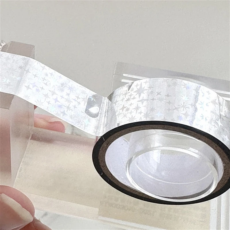 새로운 스타 와시 테이프 인덱스 장 포장재 실링 스티커 화려한 레이저 마스킹 ..