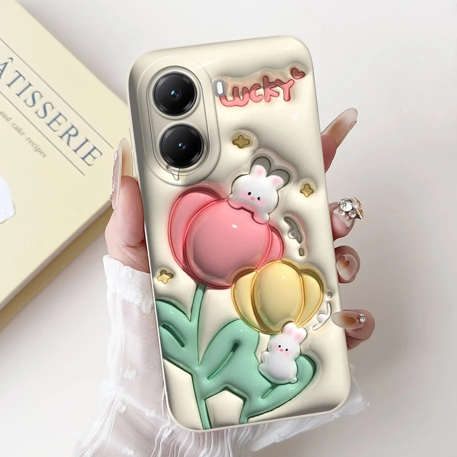 Adorable Cartoon Panda & Rabbit Soft Silicone Phone Case - Enhanced Protection & Style