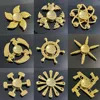 1Pc Gold Colour Series Decompression Fingertip Gyro Creativity Hand Spinner Alloy Metal Fidget Adult Kid Stress Relief Funny Toy 1
