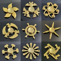 1Pc Gold Colour Series Decompression Fingertip Gyro Creativity Hand Spinner Alloy Metal Fidget Adult Kid Stress Relief Funny Toy 1