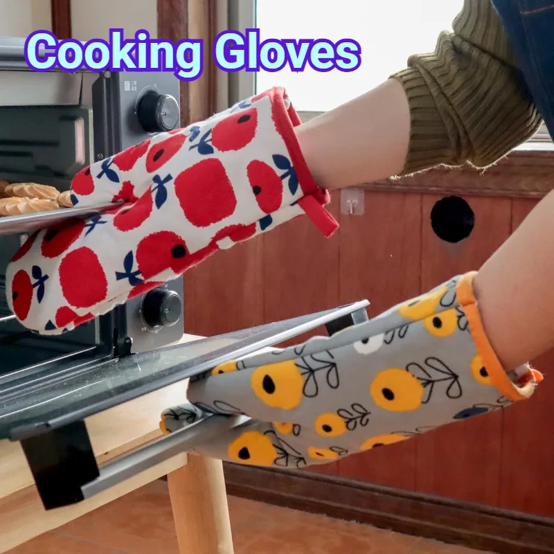 Hot BBQ Gloves Heat Resistant Kitchen Oven Professional Long Heat Resistant Cooking Gloves for Grill,Grilling,Smoker,Barbeque