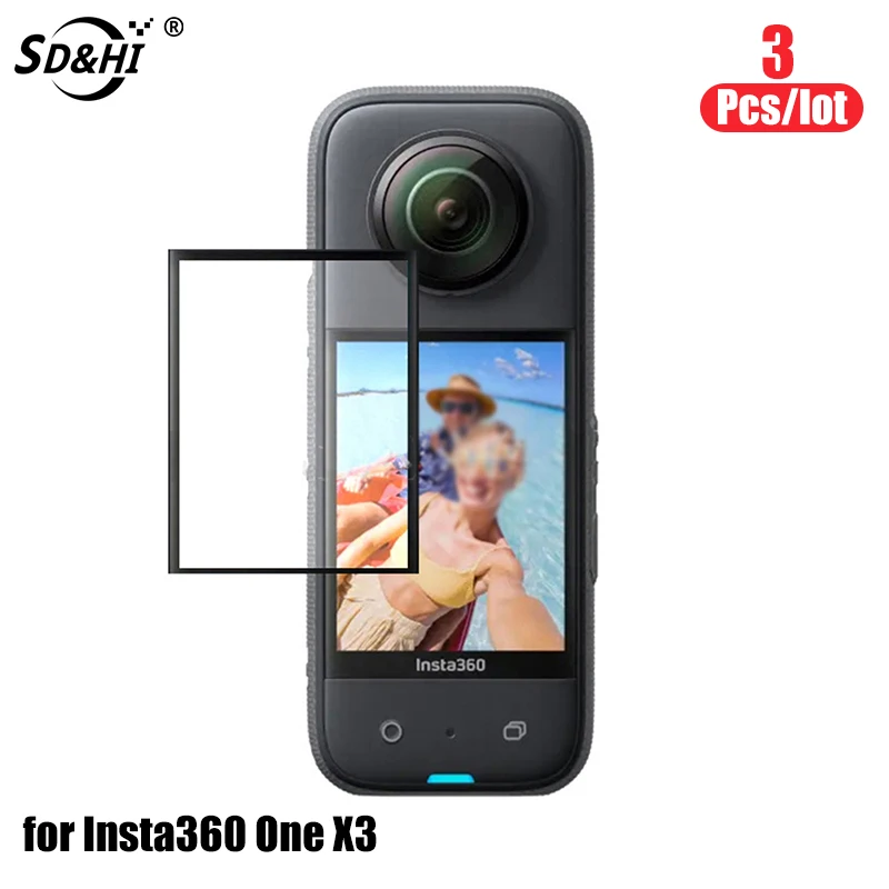 파노라마 카메라 보호 안티 스크래치 필름, 액션 카메라 액세서리, Insta360 X3 액션 카메라 필름용 화면 보호기, 3 개