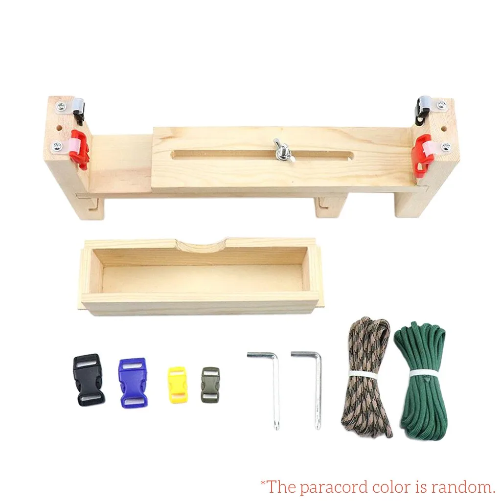 Description Picture 4 of itemWooden Jig Paracord Bracelet Making Kit With Release Buckle & 2pcs random color paracord Handmade Accessories DIY Braided Frame