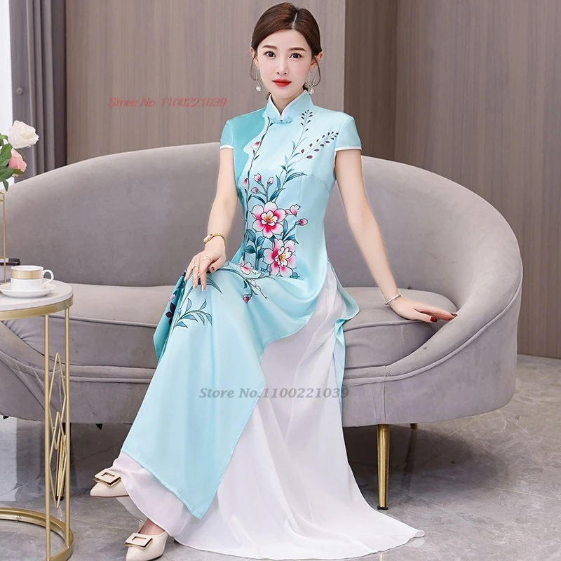 [No259]ベトナムアオザイ(Áo dài Việt Nam) Ao Dai Viet Nam |Ao Dai Modern for women with pants