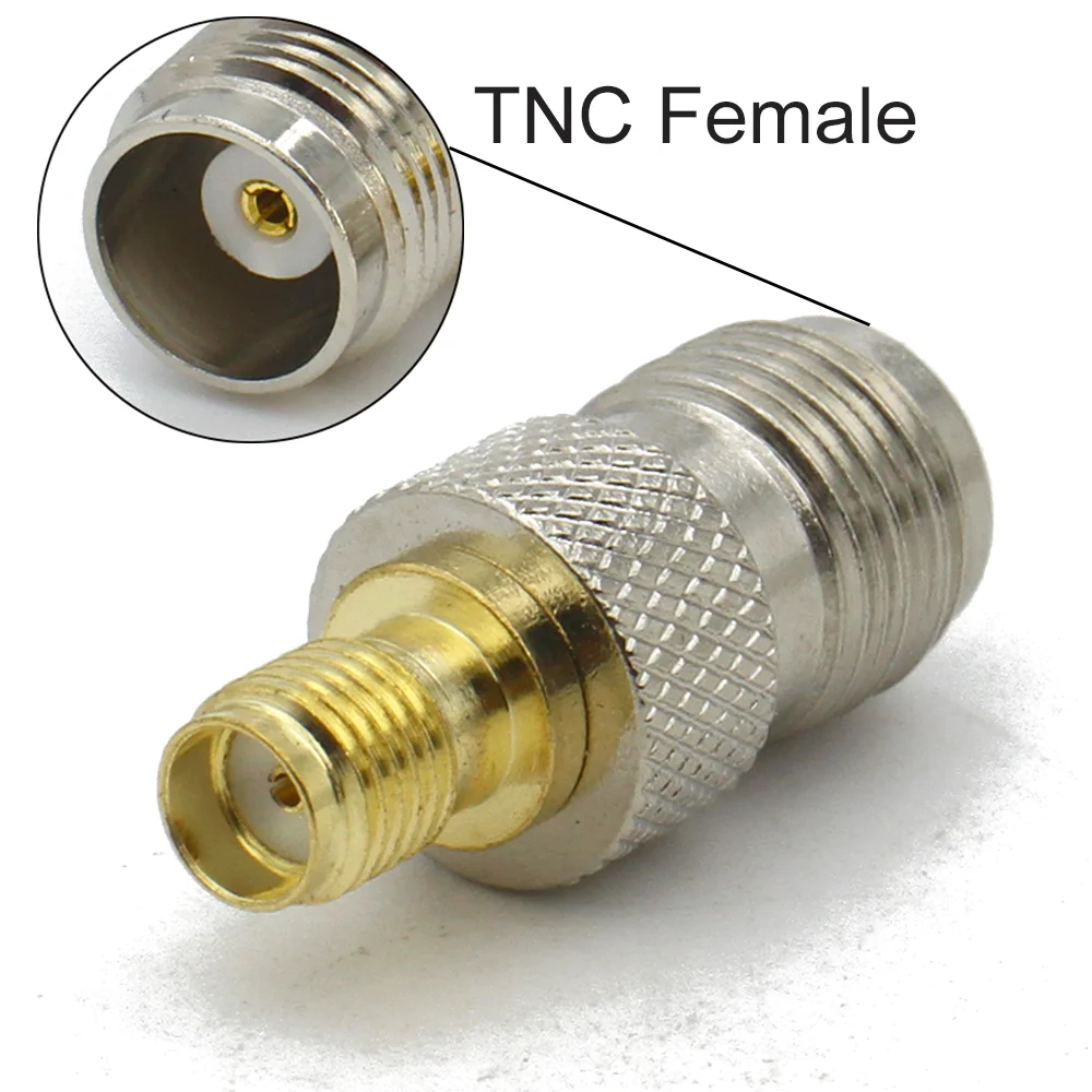 Connector TNC to SMA Adapter Male plug & Female jack RF Coaxial Adapter Test Converter Brass 50ohm Straight Wire Terminals TNC 6