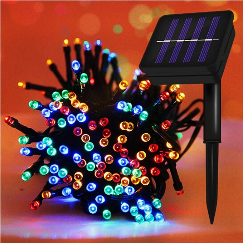 Led Solar String Light 5M~52M Outdoor Christmas Fairy Lights Waterproof For Garden Holiday Party Wedding Decoration outdoor waterproof solar bubble ball butterfly string lights bee star fairy string light christmas garden holiday decoration