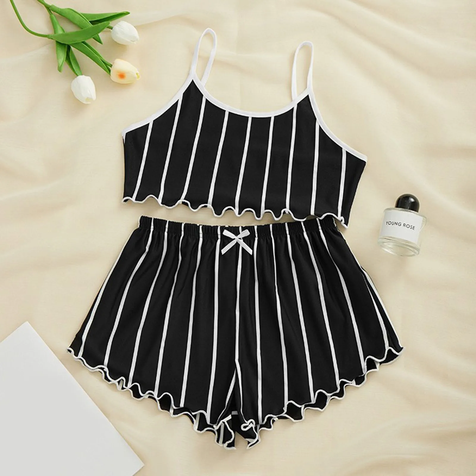 

Foreign Trade New Sexy Suspender Shorts Pajamas Women's Summer Suit Bulk Pajamas