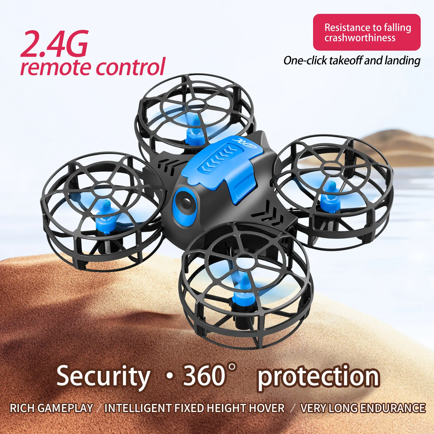 Mini Drone 4DRC V18 Enfant - Sans Caméra, Mode Sans Tête, Flips 3D