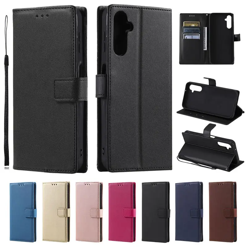 Étui portefeuille de luxe en cuir à rabat pour Samsung Galaxy A14 A34 A54 A50 A51 A70 A71 A10 A20 A30 A40 A21S A31 A73 A13 4G 5G_voghion.com
