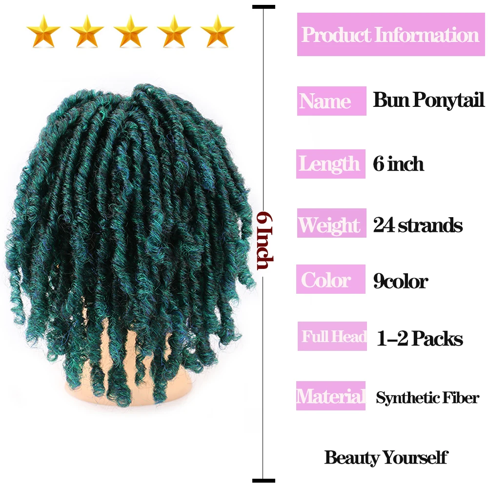 Afro Drawstring Ponytail Dreadlocs Ponytail Drawstring Afro Puffs Curly Extension For Women Synthetic 6 Inch Grey Curly