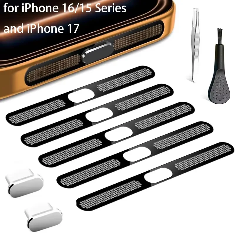 USB C Dust Plug Set - 9-Piece Anti-Dust Charging Port & Speaker Covers, Slim Protective Accessories
