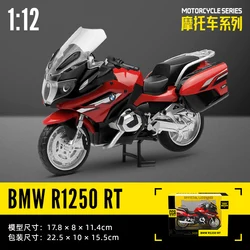 Premium Tricolor Alloy Motocross Motorcycle Model Toy - Static Die - Cast Collectible Gift (1 - 12 BMW R1250RT)
