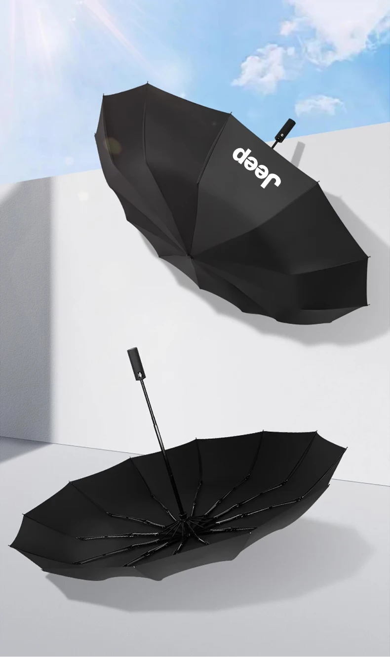 Automatischer Sonnenschirm aus Vinyl, Sonnenschutz und Regenschutz, UV-Schutz, automatisch faltbar, für Jeep Wrangler. – Detail 12