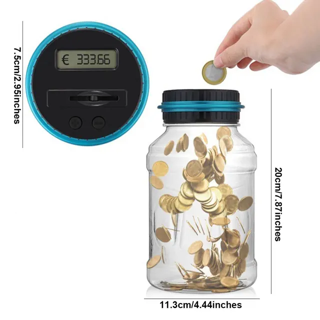 Counding Piggy Bank Egyszerű Divat Professzionális Használat Betéti Pénz Kopásálló Egyedi Tervezési Elektronika Partihoz - Image 3