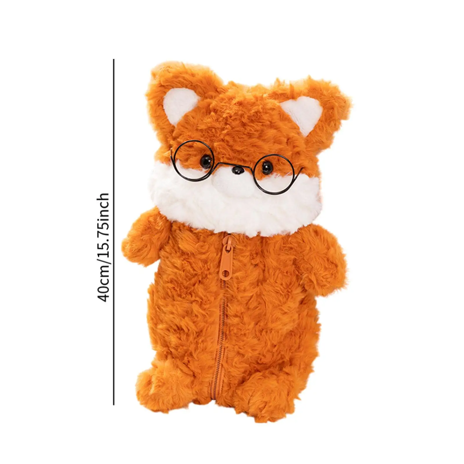 봉제 여우 필통 어린이를위한 다목적 문구 가방 소녀 어린이