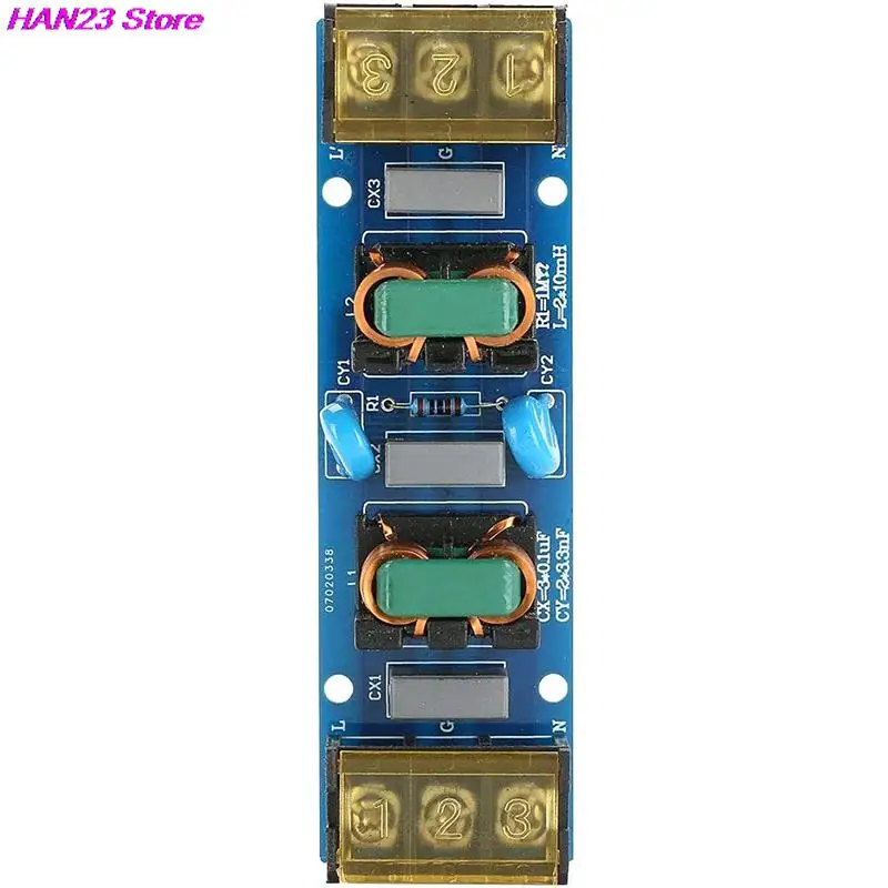 1PC 25A 6A filtro di alimentazione EMI alimentatore ad alta frequenza a 2 stadi filtro EMI scheda filtro passa-basso per la conversione di frequenza - Image 4