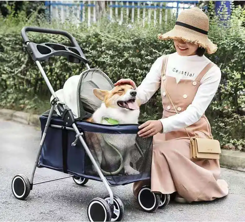 new-trolley-cat-teddy-outdoor-portable-folding-cat-carrier-pet-trolley-car-dog-cat-mouse-rabbit-small-light-car-dog