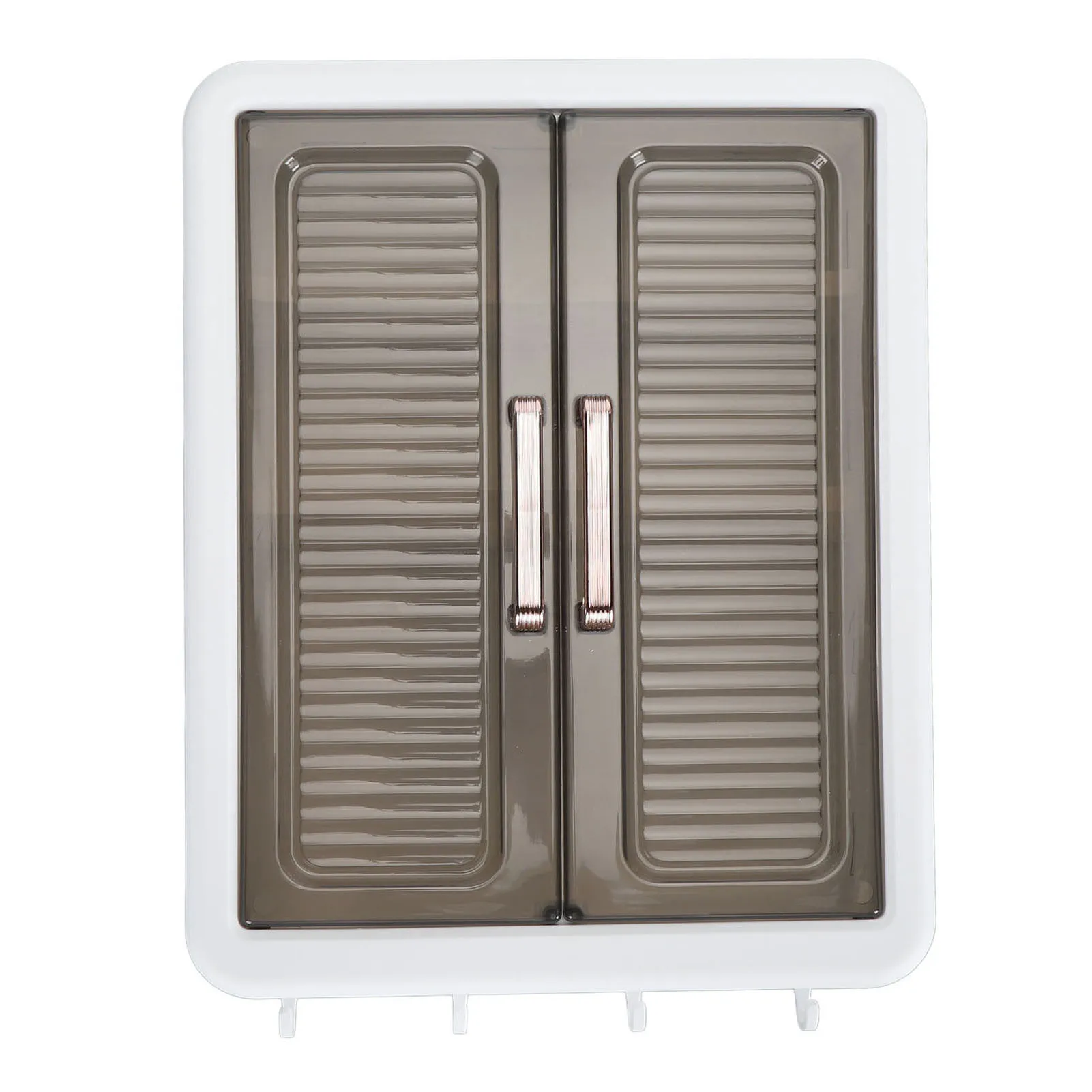 Bathroom storage rack bathroom shelf Wall Mounted Dustproof Double Door PP Cosmetics Cabinet for bedroom