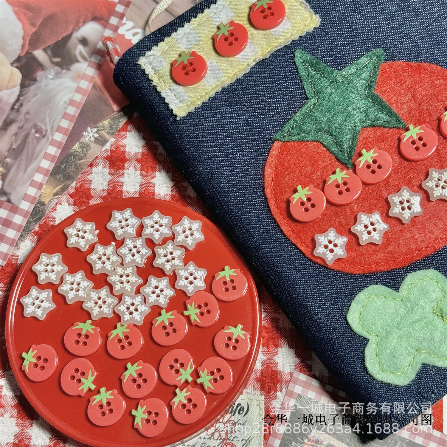 10pcs/bag Ins Style DIY Buttons for Apparel Sewing Supplies Fashion Doll Clothes Accessories and Journaling Scrapbooking Decor