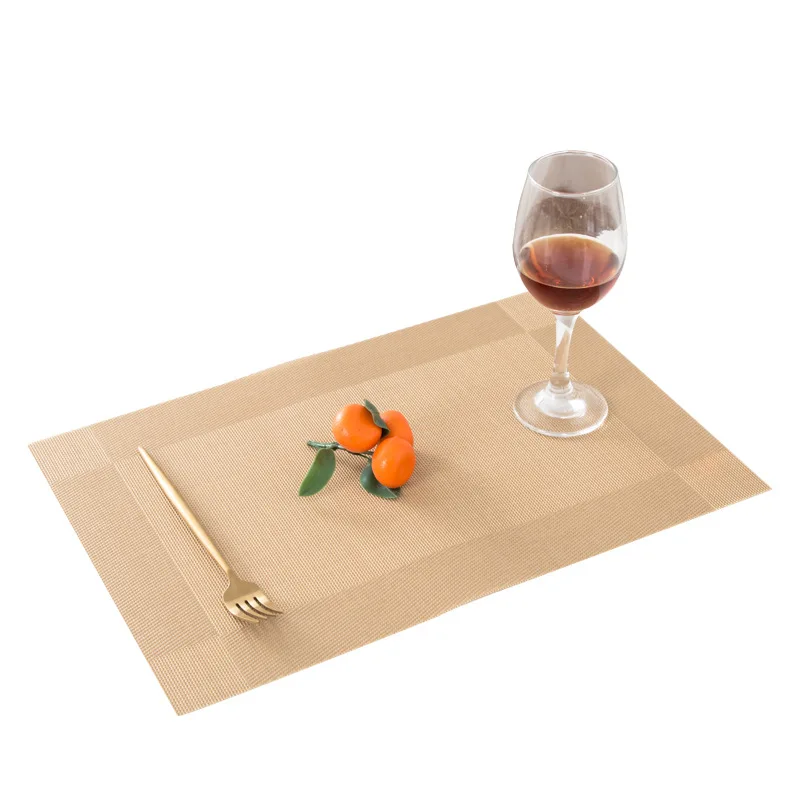 Set of 4/6 Modern Non-Slip Washable PVC Table Mats - Stylish Dining Table Placemats with Coasters