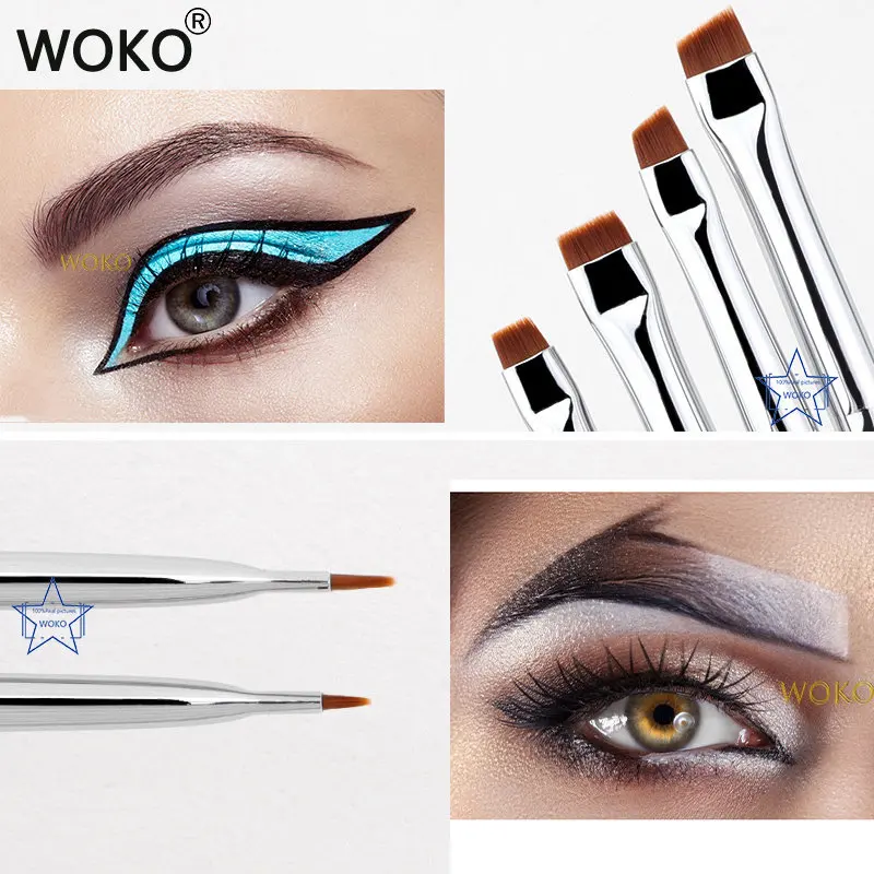 1/4pc Upgrade Blade Ultra Thin Eyeliner Brush Fine Angle Flat Eyebrow