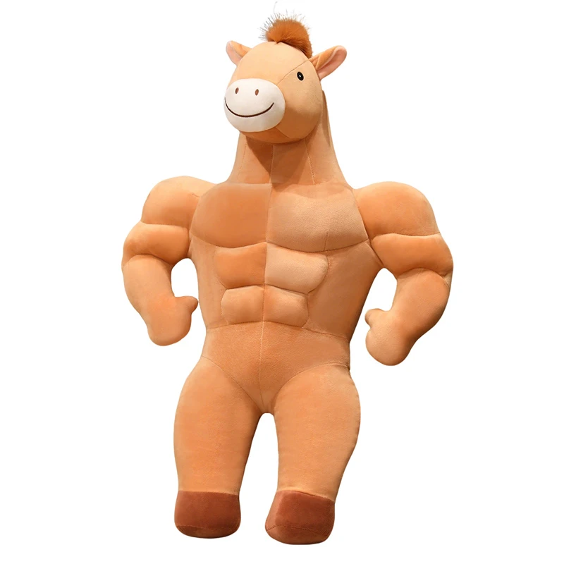 Wholesale Creative And Quirky Strong Muscular Abdominal Muscle Plush Toy Horse Doll Cute Cartoon Anime Decoration Christma Gift