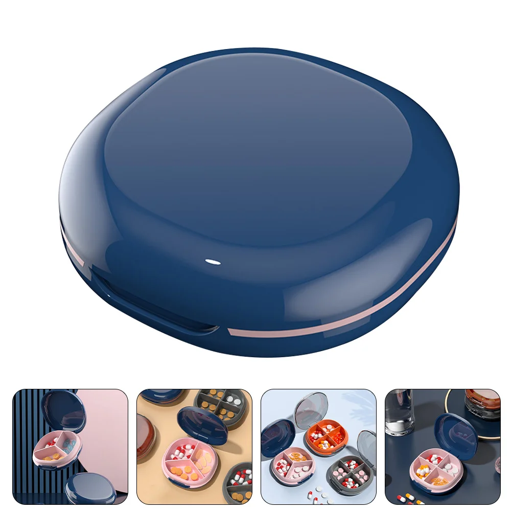 

Lidded Pills Box Compartment Pills Storage Box Convenient Pills Carrying Box