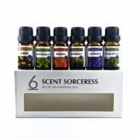 Hot 6pcs/Set Sweet Orange Eucalyptus Lavender Essential Oil Ladies Perfume Spa Body Massage Aromatherapy Essential Oils Sets